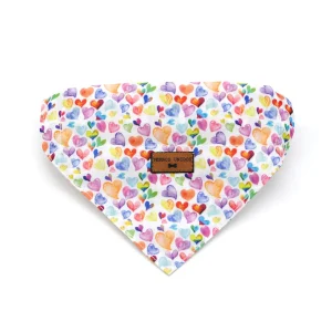 Bandana perro corazones multicolor
